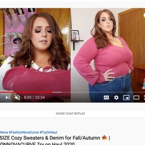 Fashion Nova Curve Cross My Heart Sweater - Magent